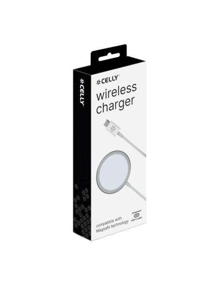 Celly cargador magsafe 15w blanco