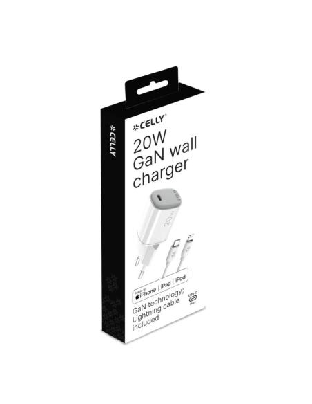 Celly cargador gan 1c 20w+ c a light + cable