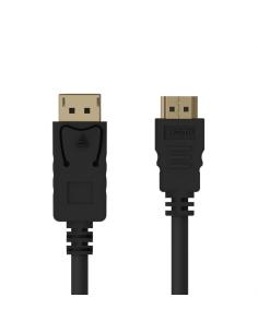 CABLE GEMBIRD DISPLAYPORT M - HDMI M 1 M. / 4K / NEGRO / CC-DP-HDMI-1M
