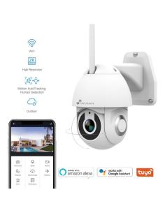 CAMARA VIGILANCIA NIVIAN EXTERIOR/ INTERIOR MOTORIZADA WIFI BLANCA / COMPATIBLE ONVIF / 2K / DIA-NOCTURNA / MICROFONO - ALTAVOZ 