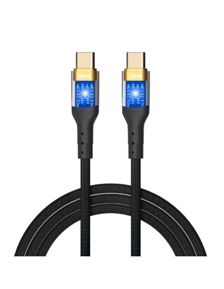 Iggual cable usb-c a tipo c 3a 100 cm trenzado led
