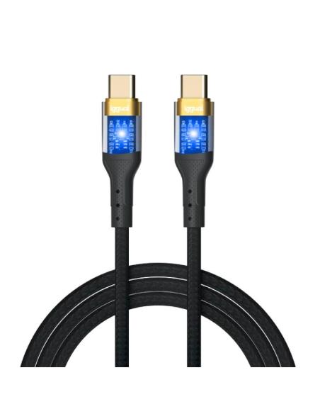 Iggual cable usb-c a tipo c 3a 100 cm trenzado led