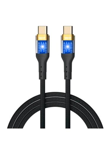 Iggual cable usb-c a tipo c 3a 100 cm trenzado led