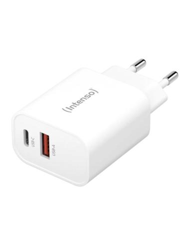 Intenso | cargador pared w30ac|usb-a y c negro