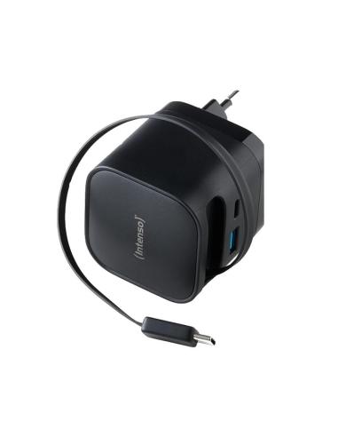 Intenso cargador gan w65acic retráctil negro