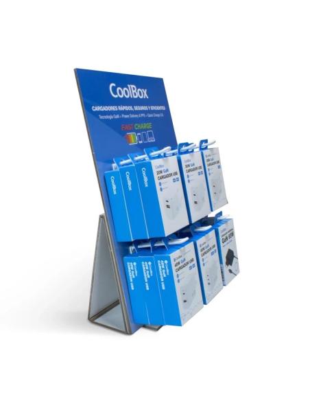 Coolbox pack 12 cargadores gan2 + expositor