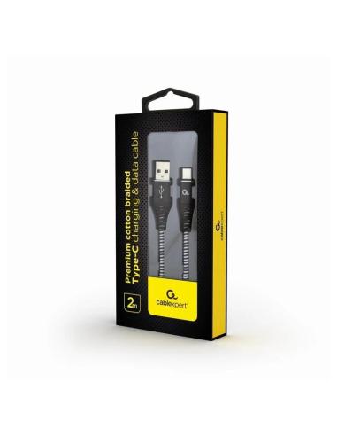 Gembird cable usb t c trenzado de algodón 2m