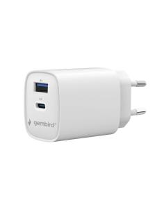 Gembird cargador rápido usb de 2 puertos y 45 w