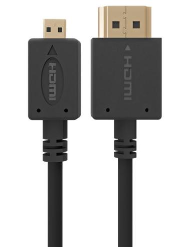 CABLE GEMBIRD MICRO HDMI M - HDMI M / 1.8 M / 4K / NEGRO / CC-HDMID-6