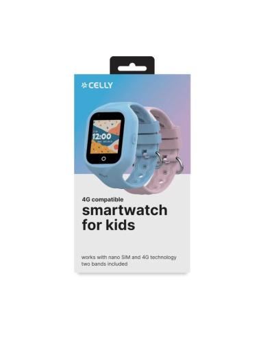 Celly smartwatch kids 4g 2 correas azul y rosa