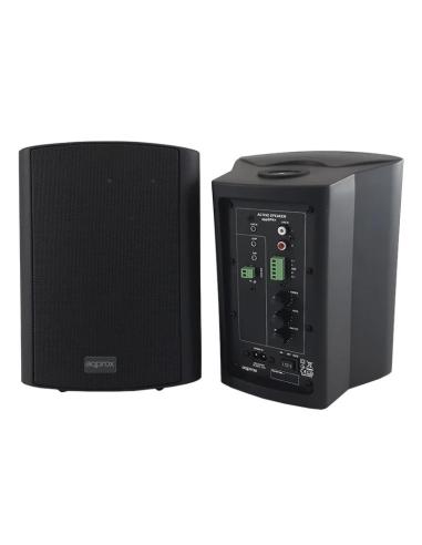 Approx altavoces pared dig.2x30w kit de mont negro