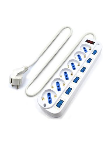 Ewent ew3932 regleta 6 tomas / 6 interruptor 1.5 m