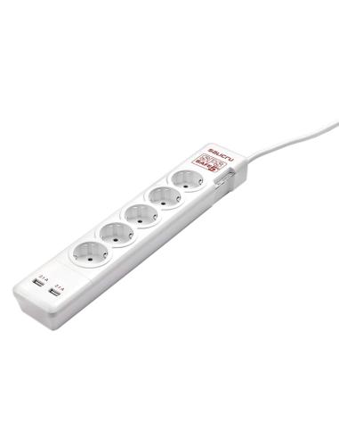 Salicru sps safe 5+ regleta con protección 5 tomas