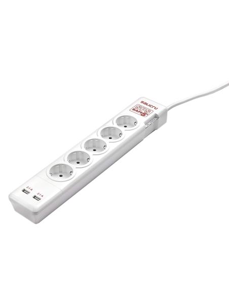 Salicru sps safe 5+ regleta con protección 5 tomas