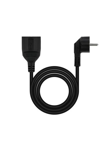 Nanocable cable alim. alargador schuko negro 3 m