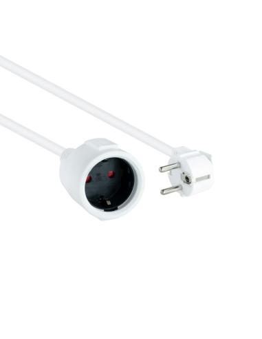 Nanocable cable alim. alargador schuko blanco 5 m