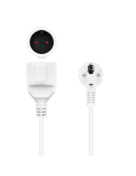 Nanocable cable alim. alargador schuko blanco 5 m