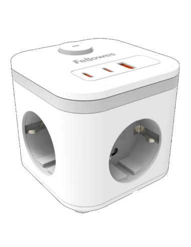 Fellowes cubo multienchufe usb blanco