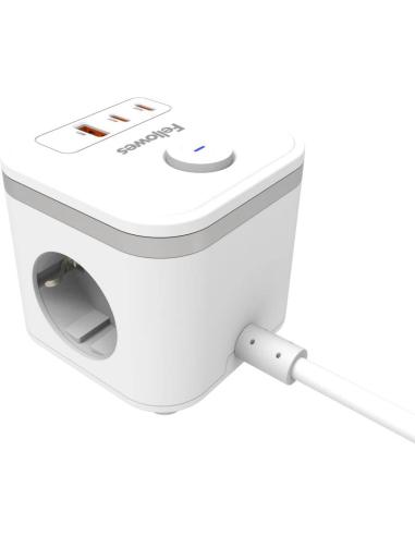 Fellowes cubo multienchufe usb blanco