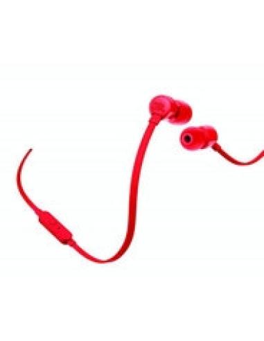 AURICULAR C/MICROFONO JBL INTRAUDITIVO T110 ROJO / JACK 3.5 MM / JBLT110RED