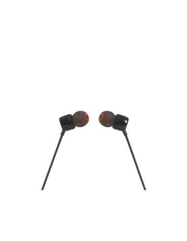 AURICULAR C/MICROFONO JBL INTRAUDITIVO T110 NEGRO / JACK 3.5 MM / JBLT110BLK