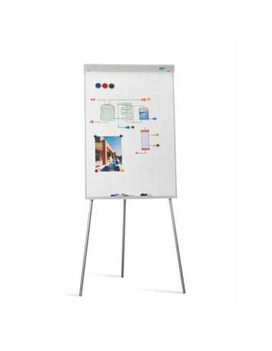 PIZARRA FAIBO BLANCA 70x102 CM / CABALLETE METALICO / SUPERFICIE MANETICA / BANDEJA ROTULADORES / 00009