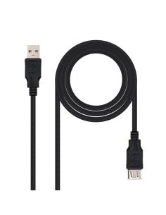 Nanocable cable usb 2.0, tipo a/m-a/h, negro, 3m