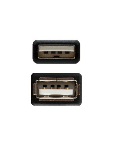 Nanocable cable usb 2.0, tipo a/m-a/h, negro, 3m