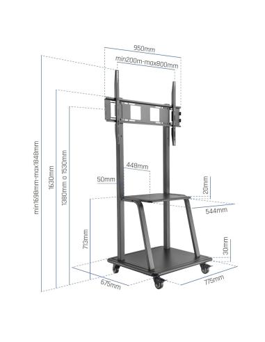 Iggual goliat soporte tv con ruedas 37"-100" 150kg