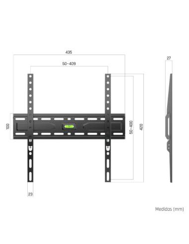 Iggual sptv11-l soporte tv pared fijo 21"-75" 45kg