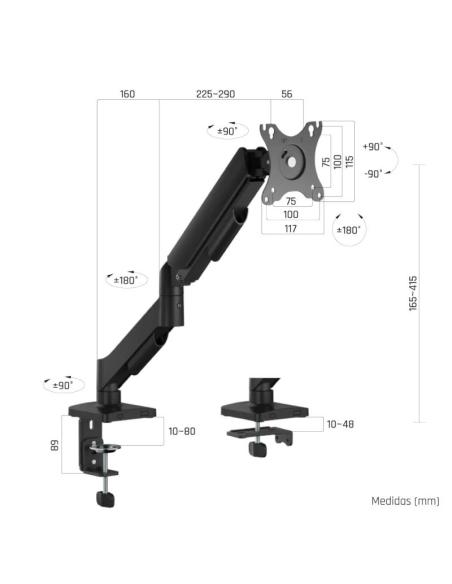 Iggual spmp01-a soporte pinza 1 monitor 17-34" pro