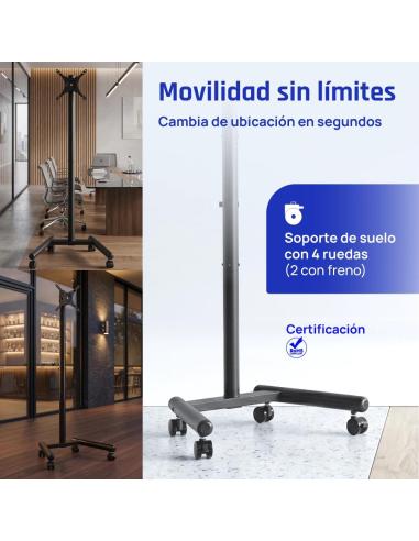 Iggual srtv55 soporte tv suelo ruedas 13"-55" 20kg
