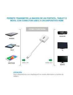 Nanocable conversor usb-c a hdmi 4k, 15 cm 2