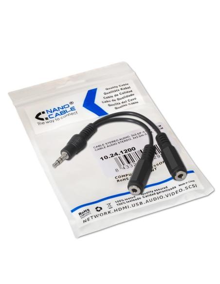 Nanocable cable audio estéreo 2jack 3.5h jack 3.5m