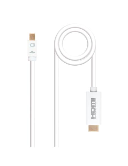 Nanocable cable conversor mini dp/ hdmi 2 m blanco