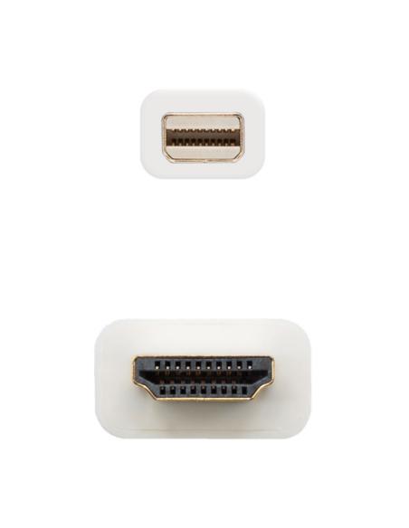 Nanocable cable conversor mini dp/ hdmi 2 m blanco