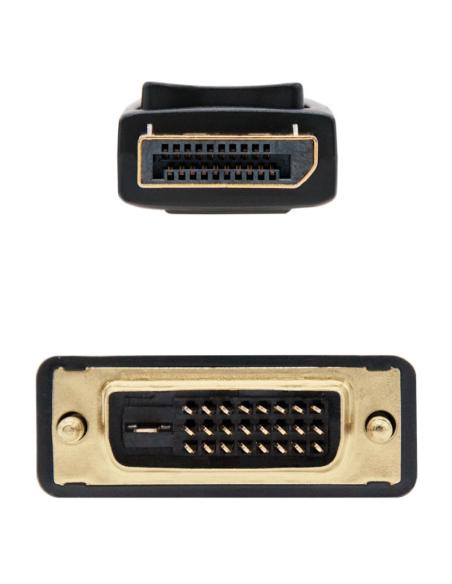 Nanocable cable conversor dp a dvi 2 m negro