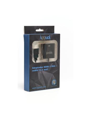Iggual adaptador hdmi a vga + audio (3.5 mm)