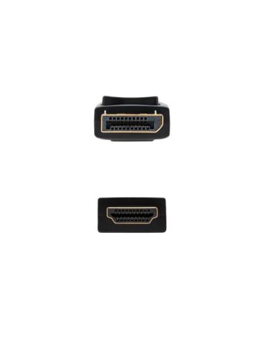 Nanocable cable conversor dp a hdmi 1 m negro
