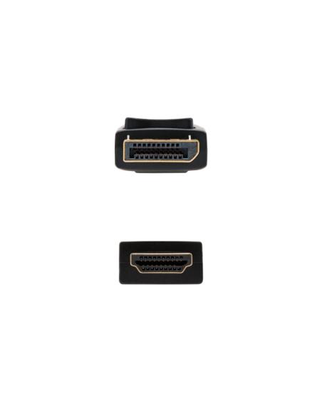 Nanocable cable conversor dp a hdmi 1,5 m negro
