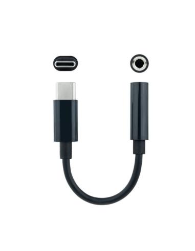 Nanocable adaptador audio usb-c/m a jack/h, negro