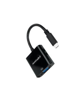 Nanocable conversor usb-c/m a vga/h negro 10cm 2