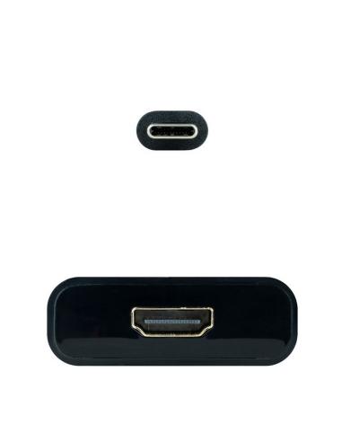 Nanocable conversor usb-c/m a hdmi/h negro 15cm