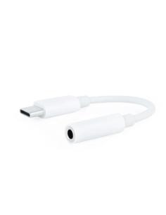 Nanocable adaptador audio usb-c-m a jack-h, blanco