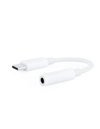 Nanocable adaptador audio usb-c-m a jack-h, blanco