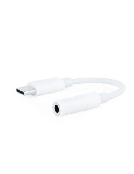 Nanocable adaptador audio usb-c-m a jack-h, blanco