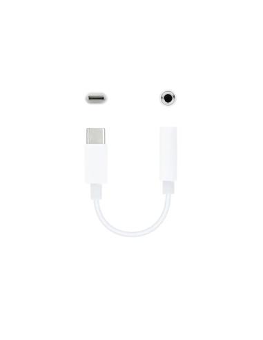 Nanocable adaptador audio usb-c-m a jack-h, blanco