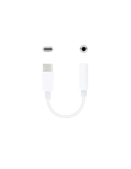 Nanocable adaptador audio usb-c-m a jack-h, blanco