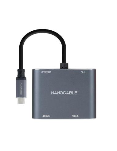 Nanocable converosr usb-c a hdmi/vga/usb3.0/pd