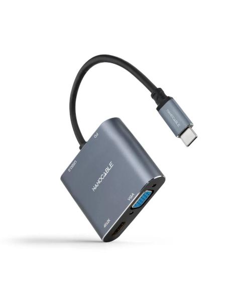 Nanocable converosr usb-c a hdmi/vga/usb3.0/pd